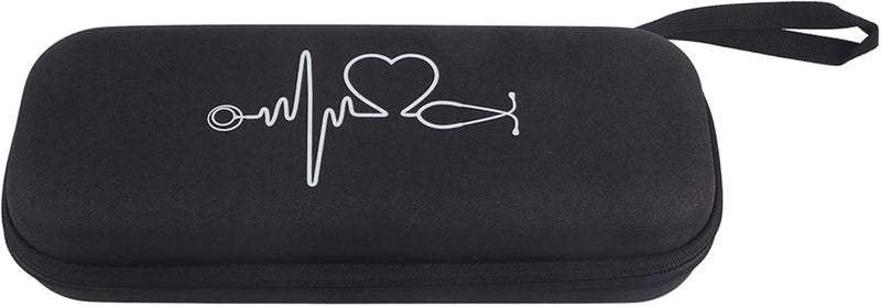 woobles Stethoscopes Hard Storage Carrying Case, Simple Shockproof Stethoscope Storage Bag, EVA Portable Stethoscope Organizer Box (Built-in Anti-collision)(GC-0360 Auscultation Package 7 Colors Black) - Image 1